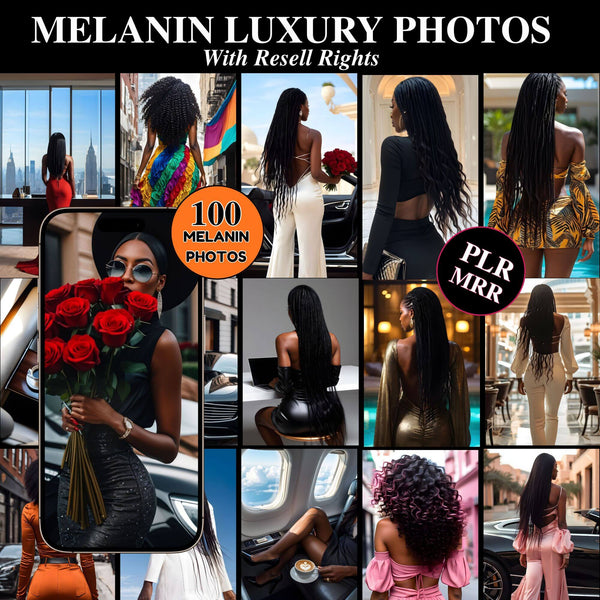 100+ Luxury Melanin Images for Instagram & Content Creators (Resell Rights Included)