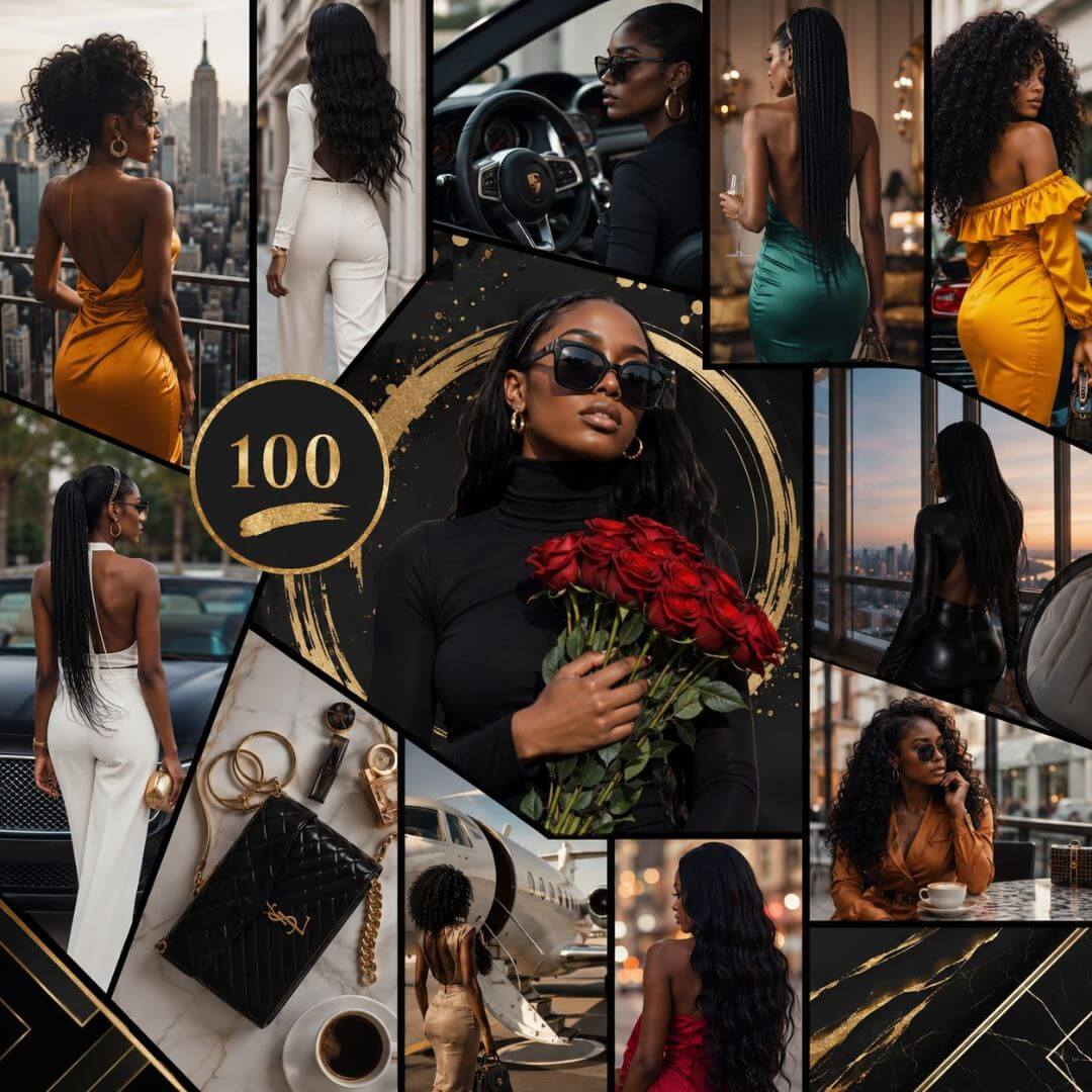 100+ Luxury Melanin Images for Instagram & Content Creators (Resell Rights Included)