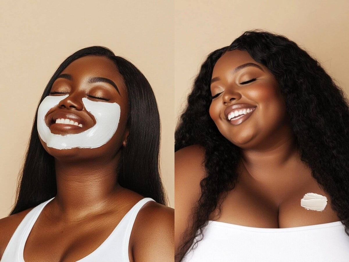 33 Plus Size Melanin Skincare Stock Photos with PLR & MRR Rights