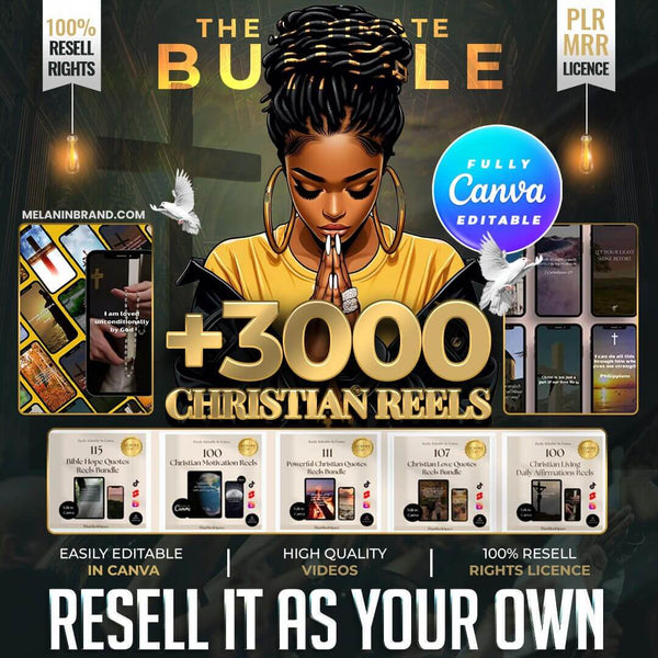3000+ PLR Christian Reels Videos with Bible Verses (Resell Right Included)
