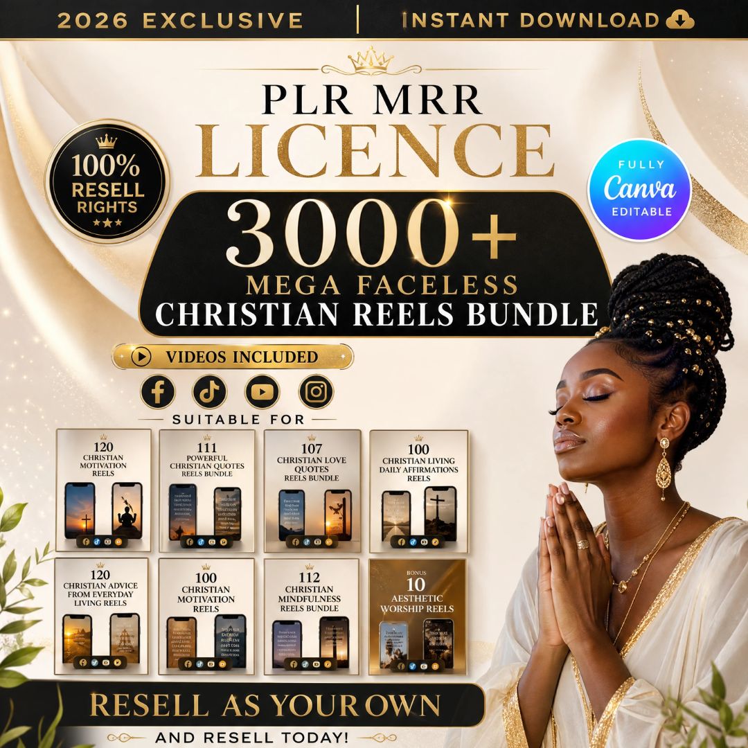3000+ PLR Christian Reels Videos with Bible Verses (Resell Right Included)