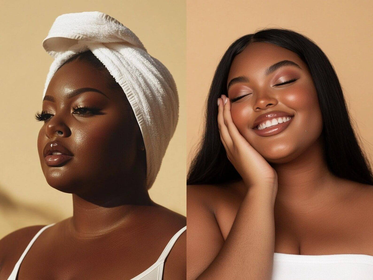 33 Plus Size Melanin Skincare Stock Photos with PLR & MRR Rights