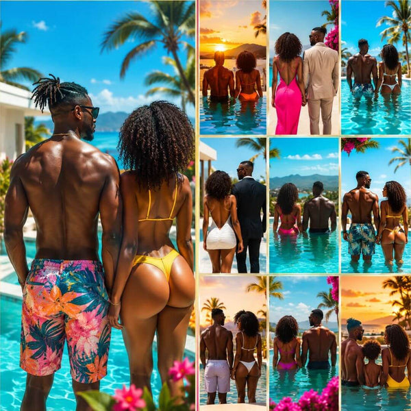 70 Melanin Couple Faceless Content Bundle | PLR + MRR Rights Included