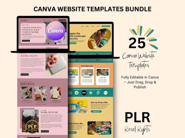 25 Melanin Canva Websites with Resell Rights (PLR + MRR Included)