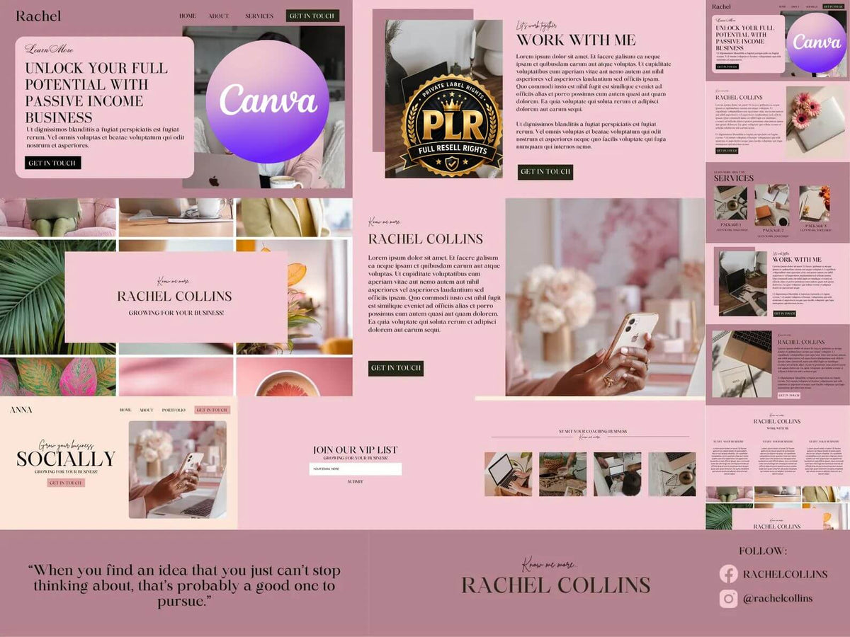 25 Melanin Canva Websites with Resell Rights (PLR + MRR Included)