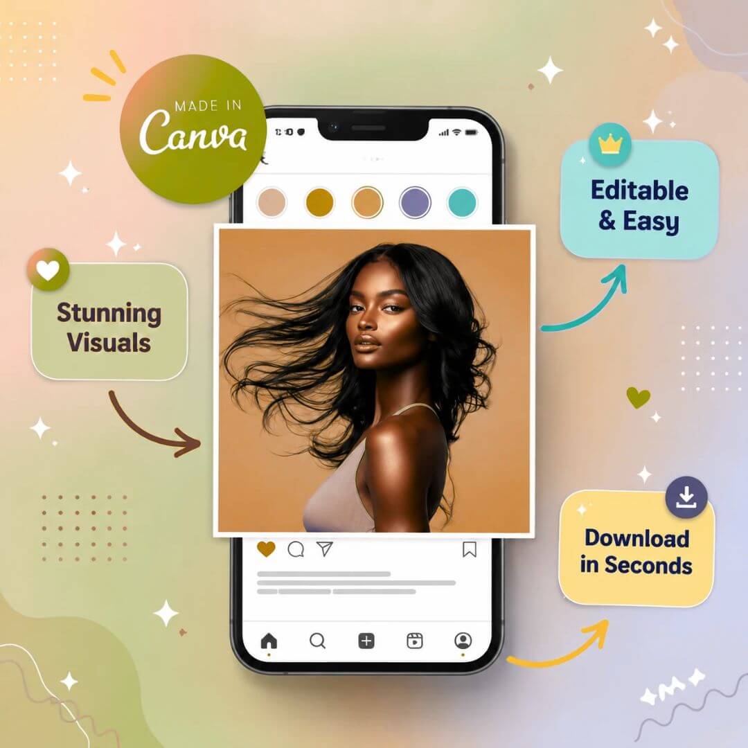 150 Luxury Melanin Hair Stock Photos Bundle (PLR + MRR)