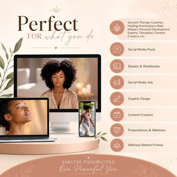 120+ Melanin Mental Health & Wellness Stock Photos Bundle with PLR & MRR
