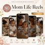 80 Melanin Editable Mom Life Reels | PLR + MRR