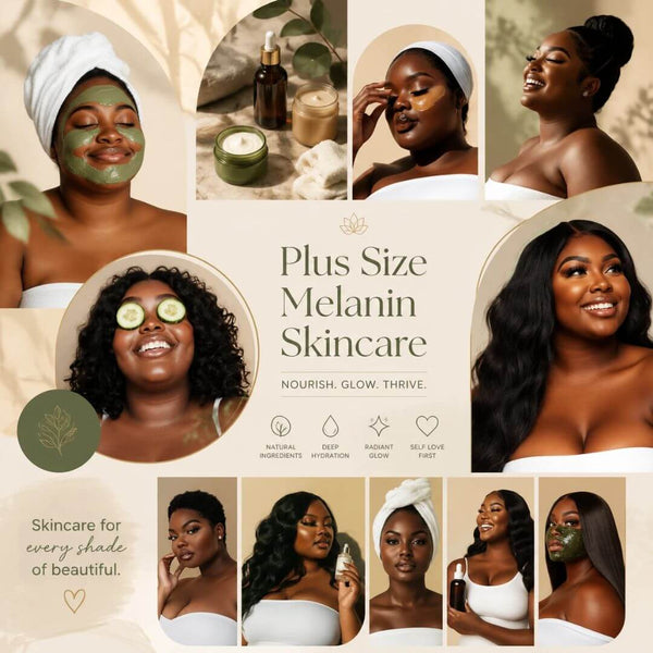 33 Plus Size Melanin Skincare Stock Photos with PLR & MRR Rights