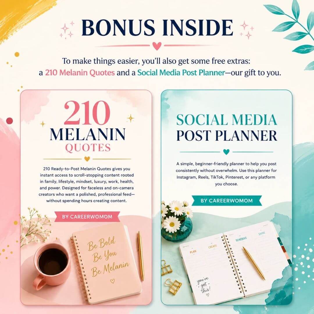 1200+ Melanin Faceless Reels Bundle with Resell Rights