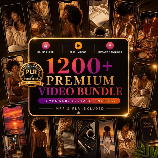 1200+ Melanin Faceless Reels Bundle with Resell Rights