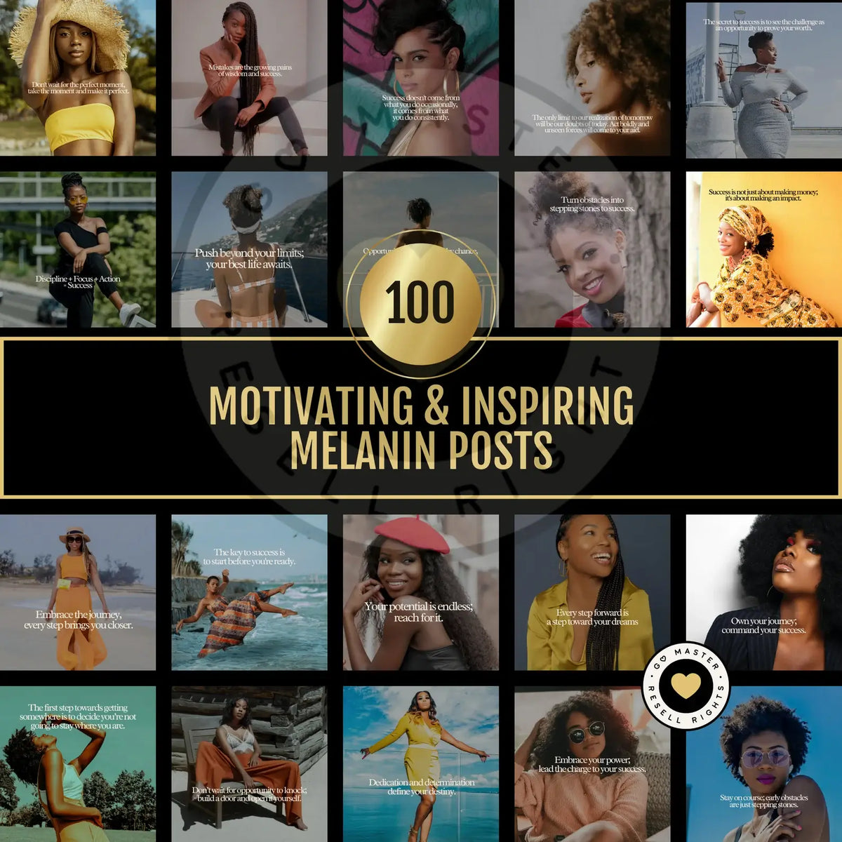 1560 Melanin Social Media Bundle + Editable Templates (with Resell Rights)
