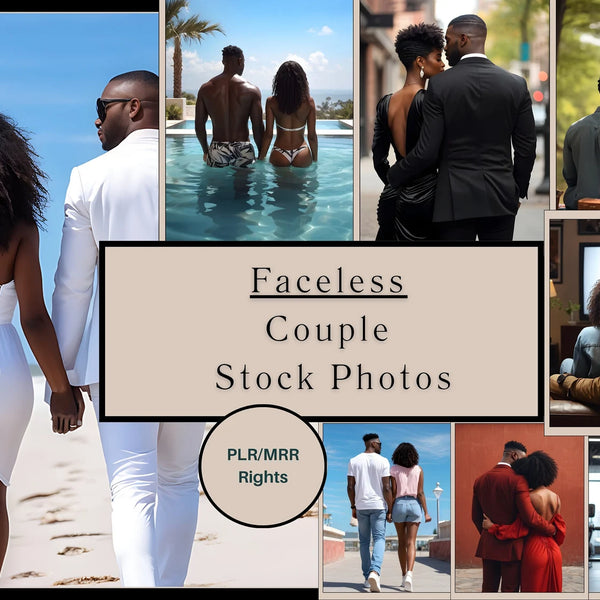 70 Melanin Couple Faceless Content Bundle | PLR + MRR Rights Included