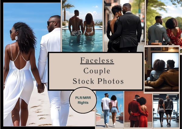 70 Melanin Couple Faceless Content Bundle | PLR + MRR Rights Included