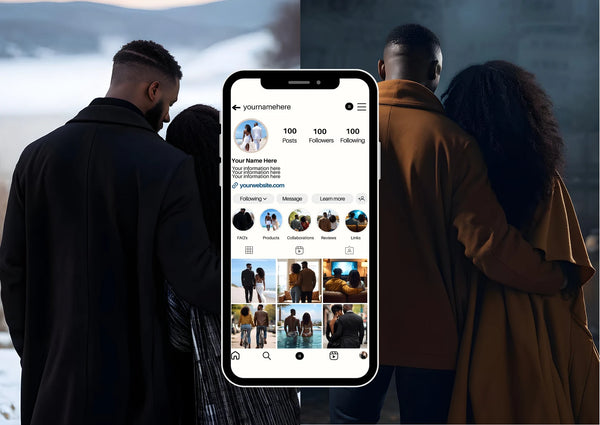 70 Melanin Couple Faceless Content Bundle | PLR + MRR Rights Included