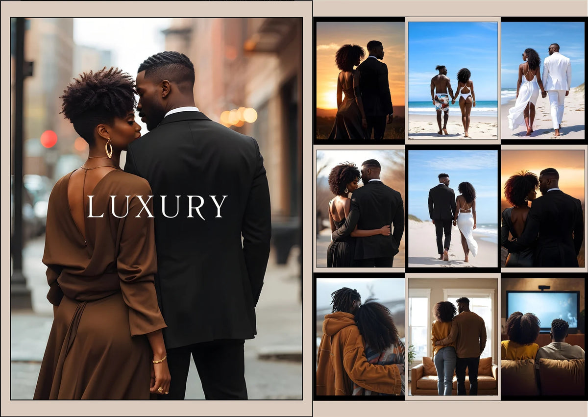 70 Melanin Couple Faceless Content Bundle | PLR + MRR Rights Included