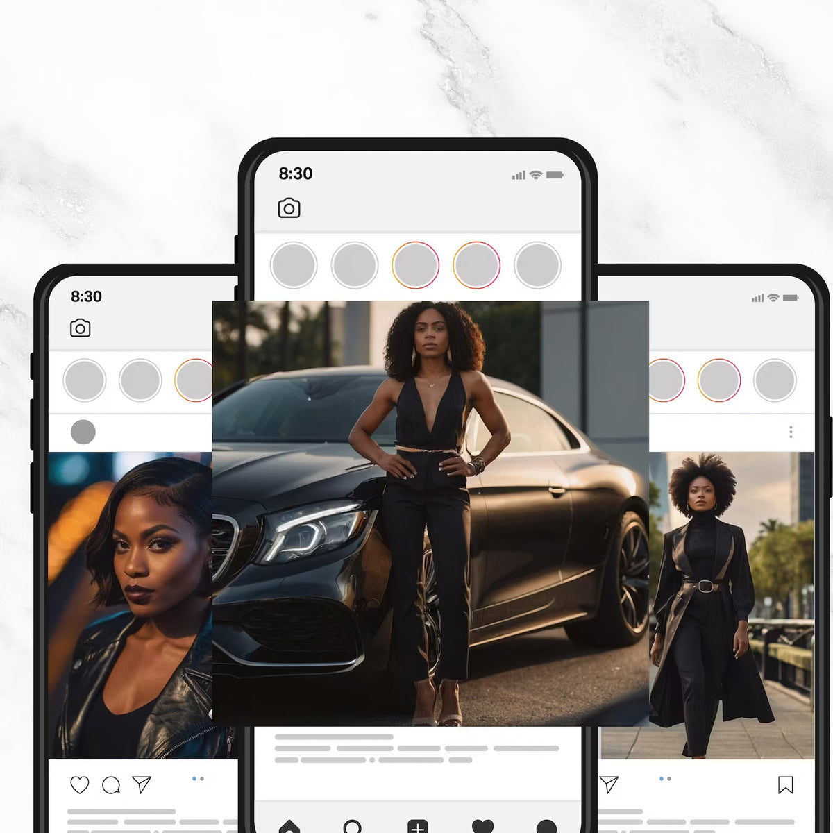 300+ Faceless Melanin Faceless Images Bundle with Resell Rights