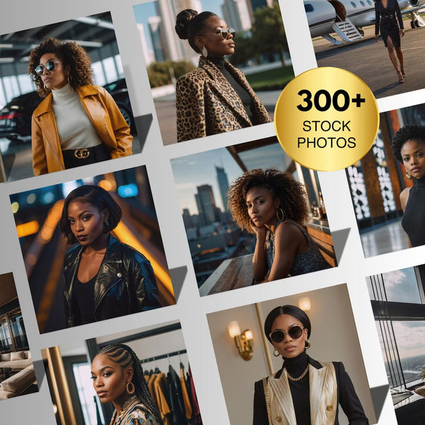 300+ Faceless Melanin Faceless Images Bundle with Resell Rights