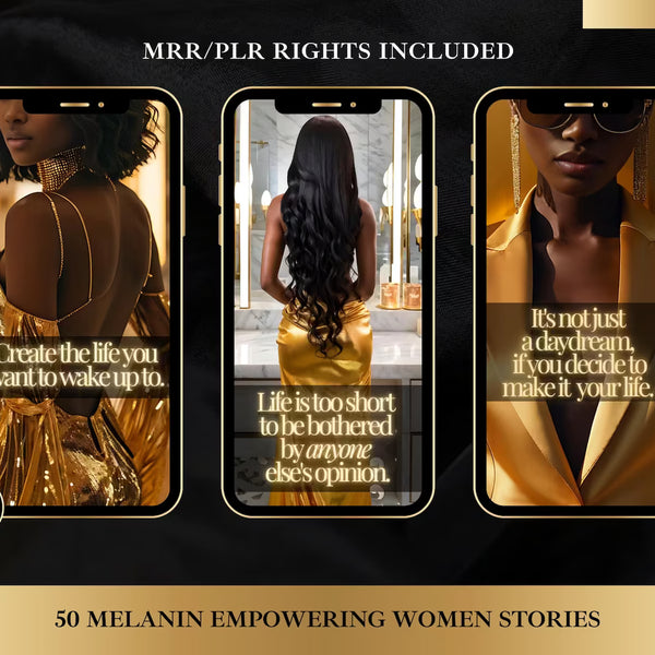 Melanin Women Empowerment Instagram Templates (MRR & PLR)