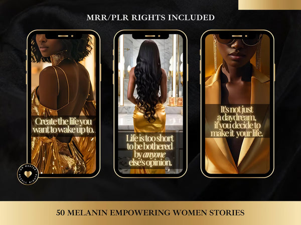 Melanin Women Empowerment Instagram Templates (MRR & PLR)