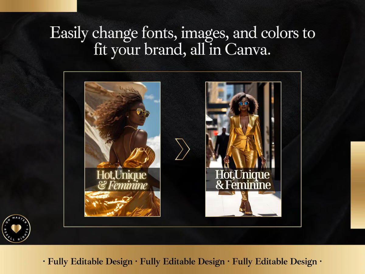 Melanin Women Empowerment Instagram Templates (MRR & PLR)