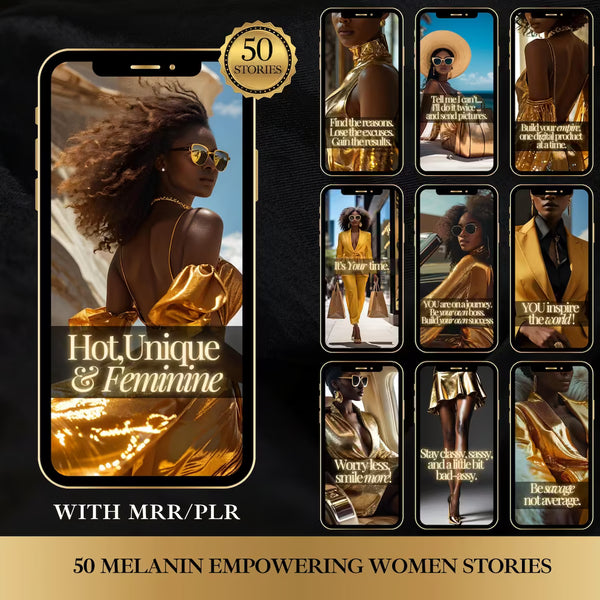 Melanin Women Empowerment Instagram Templates (MRR & PLR)