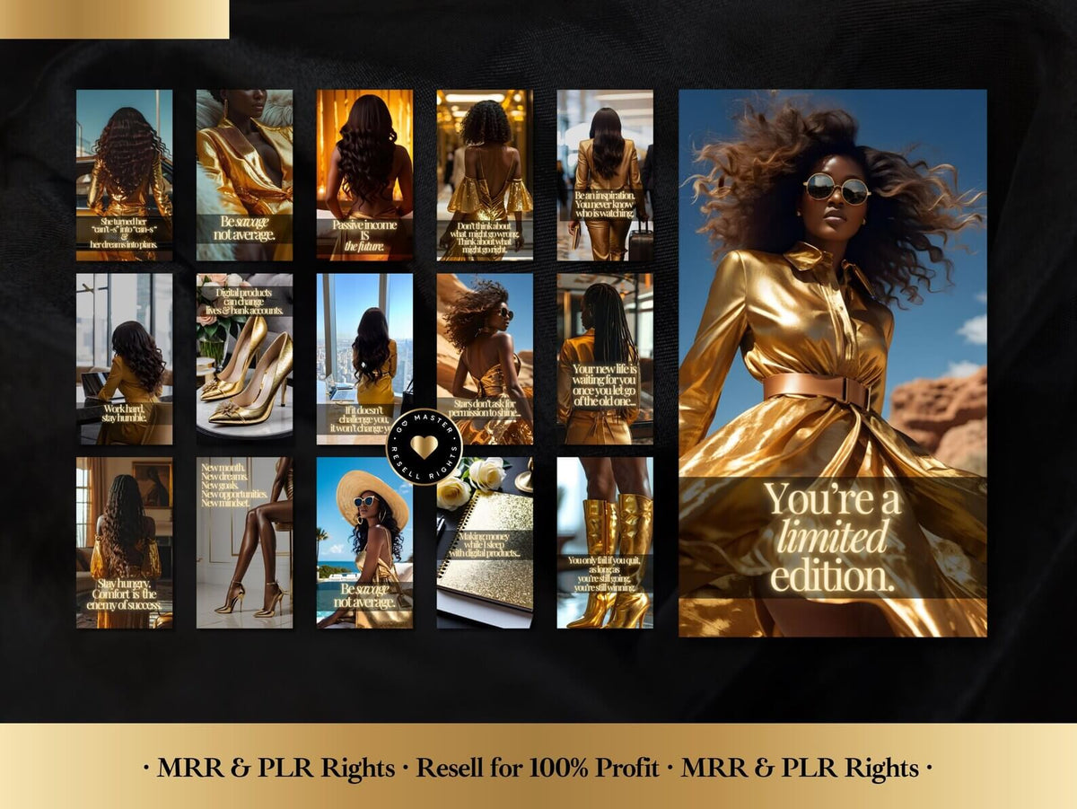 Melanin Women Empowerment Instagram Templates (MRR & PLR)