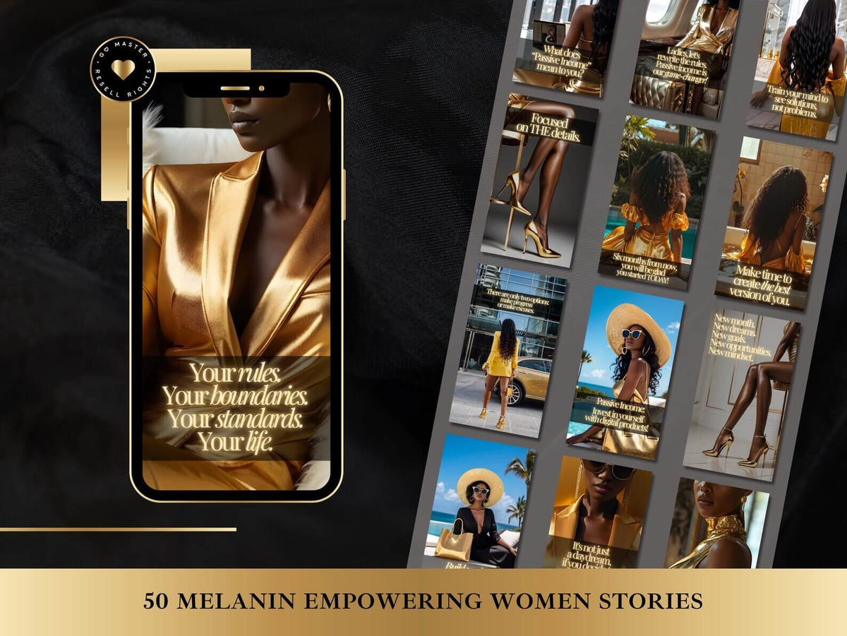 Melanin Women Empowerment Instagram Templates (MRR & PLR)