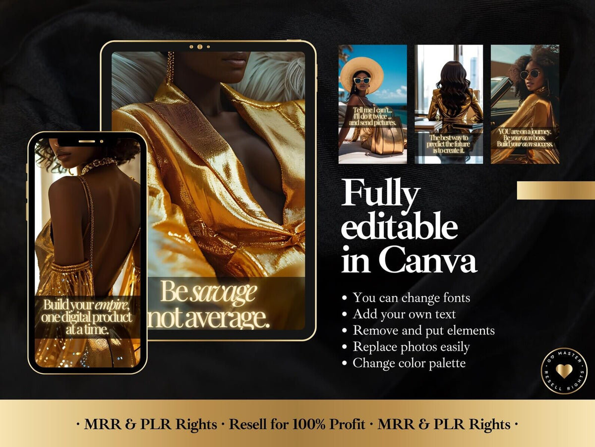 Melanin Women Empowerment Instagram Templates (MRR & PLR)