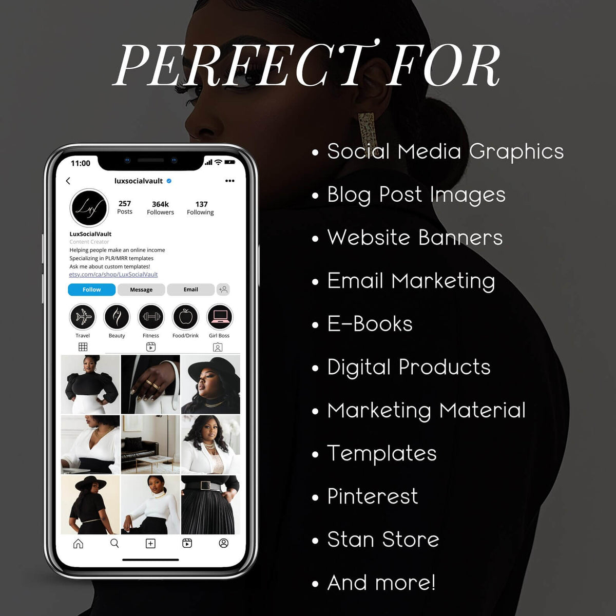 45 Empowered Melanin Curves Collection (PLR + MRR)