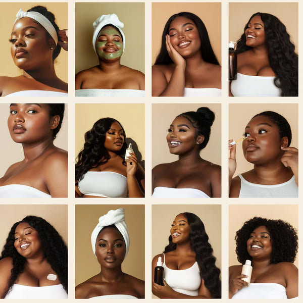 33 Plus Size Melanin Skincare Stock Photos with PLR & MRR Rights