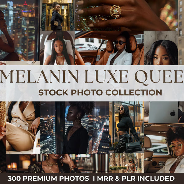 300 Beauty & Skincare Images Celebrating Melanin-Rich Skin (PLR + MRR)