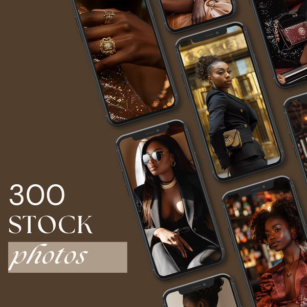 300 Beauty & Skincare Images Celebrating Melanin-Rich Skin (PLR + MRR)