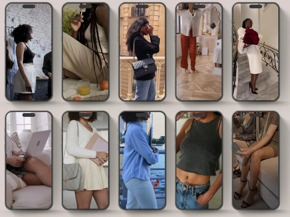 3,000+ Melanin Luxury Content Bank | Faceless Reels for Social Media (PLR/MRR)