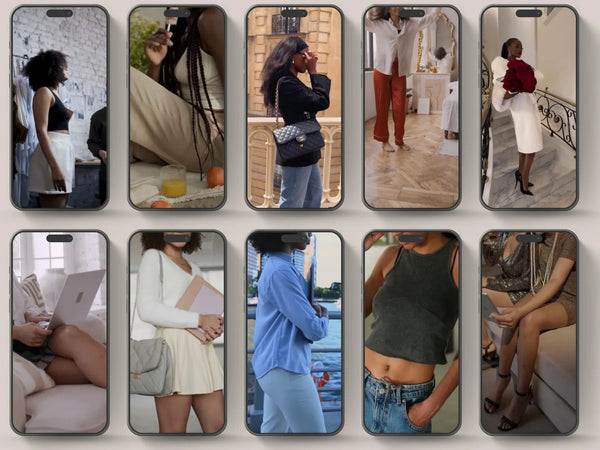 3,000+ Melanin Luxury Content Bank | Faceless Reels for Social Media (PLR/MRR)