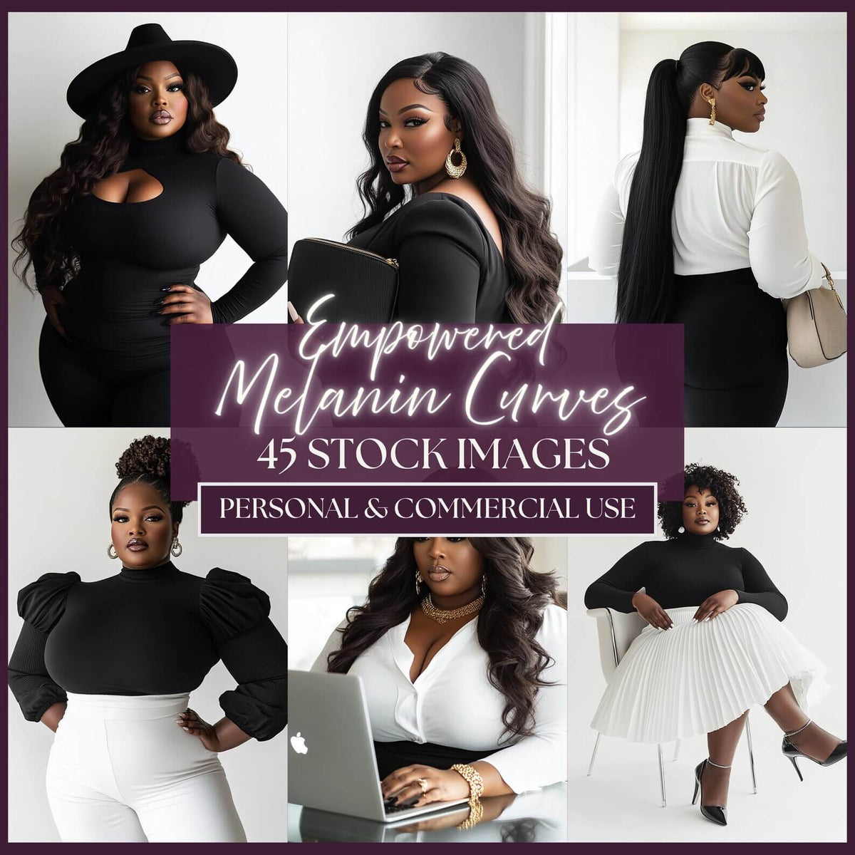 45 Empowered Melanin Curves Collection (PLR + MRR)