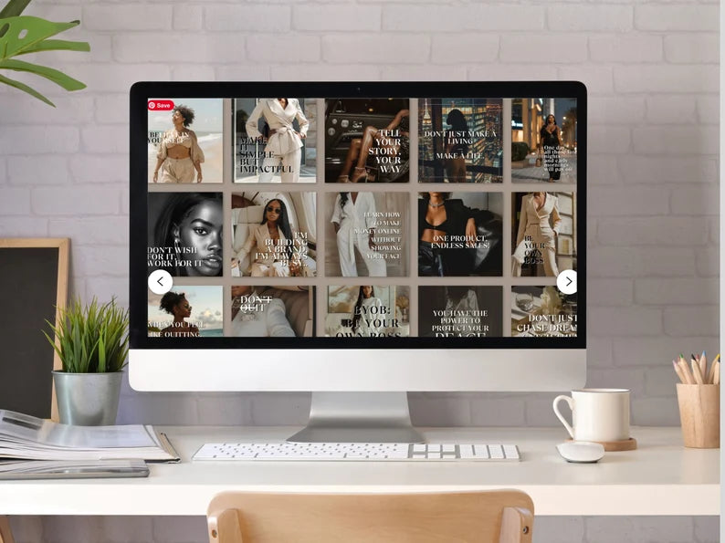 Melanin Instagram Post Templates for Faceless Digital Marketing (PLR + MRR)