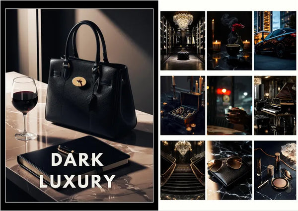 100 Dark Feminine Luxury Aesthetic Photo Bundle | PLR & MRR